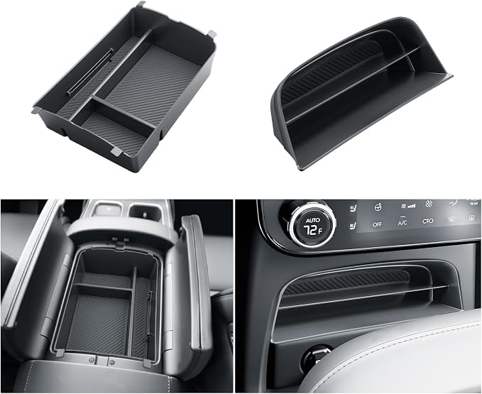BIBIBO 2Packs for 2026 Hyundai Palisade Center Console Organizer 2026 Hyundai Palisade Calligraphy Insert Console Tray 2026 Palisade Organizer Shelf 2026 Palisade (ONLY FIT Palisade Calligraphy)