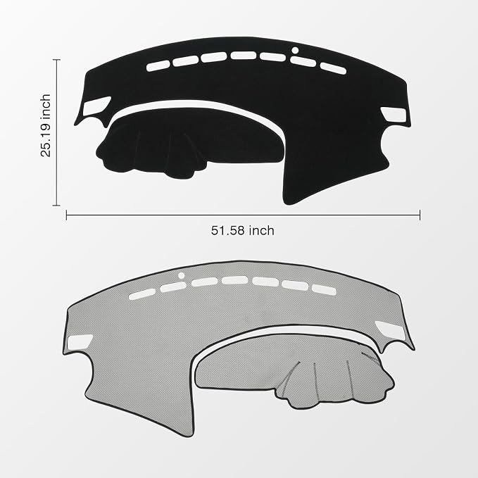KUST Black Dash Cover for 2010 2011 2012 2013 Mazda3 Non-Slip Dashboard Cover Polyester Center Console Dash Cover Interior Accessories for Mazda3 Custom Fit Dash Mat Car Dash Protector No Glare
