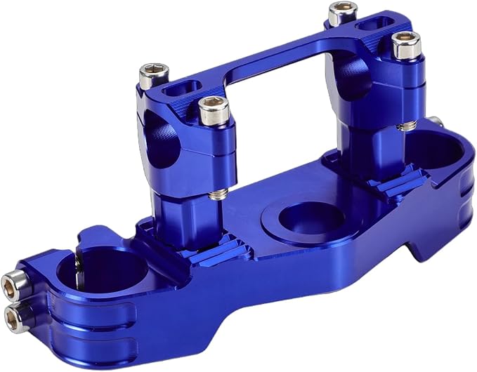 Dirt Pit Bike Top Triple Clamp 7/8" 22MM Upper Triple Tree Bar Mount with Risers Set CNC for TTR 110 TTR110 TTR110E 2008-2025 Blue Motorcycle Motocross