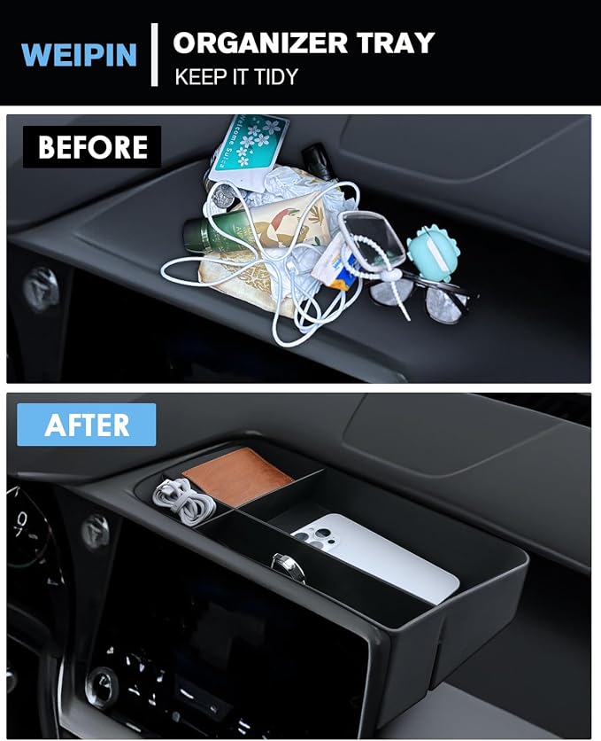 For Center Console Screen Organizer Tray TPE Materials Compatible with 2024-2026 L exus TX350/TX350h/TX450h+/TX500h
