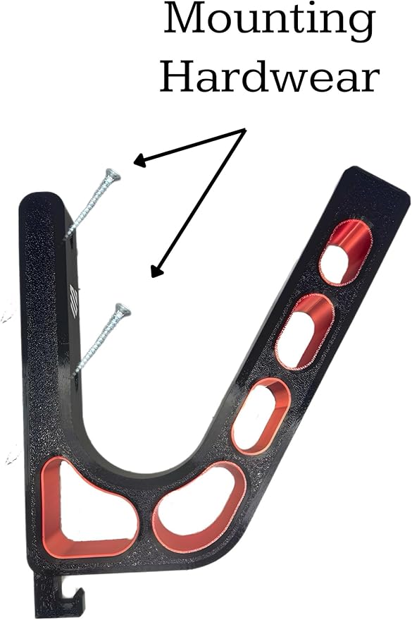Wall Mounted Helmet Holder – Heavy Duty Motorcycle Helmet Hanger Rack for Garage Storage | Helmet Wall Mount for Motorcycle, Bicycle, Football & VR Headset | 3D Printed PETG Helmet Hook – Red