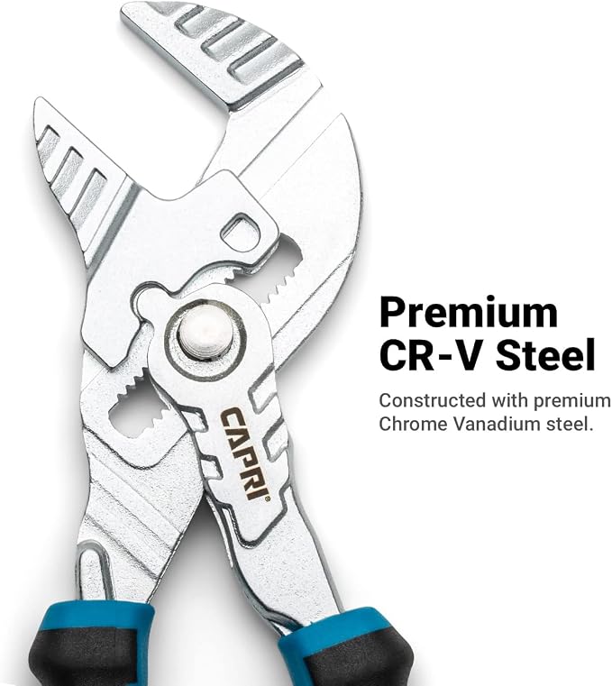 Capri Tools CP22300-10 Pliers Wrench, Smooth Parallel Jaws with Soft Grip Non-Slip Handle, 10" Length