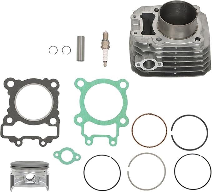 WFLNHB Cylinder Piston and Top End Kit Replacement for Kawasaki Bayou 250 KLF250A Replacement for 11061-1104 11005-1965 11004-1375 13001-1663 2003-2011