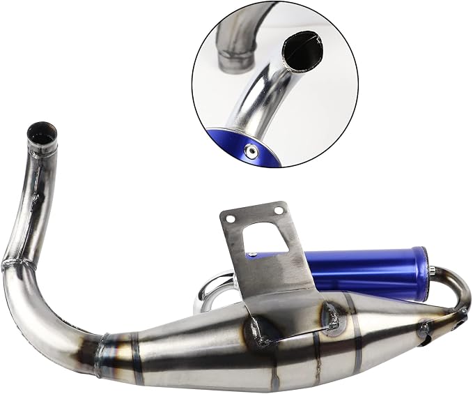 FLYPIG Exhaust W/Expansion Chamber For Honda DIO50 AF18 AF24 AF27 AF28 AF30 Dio Exhaust System Muffler Pipe Elite Sym 50 (Dio SA50 SR50 SK50 SYM DD50 Arnada 50 Dio 50 DD50 Jolie 50)