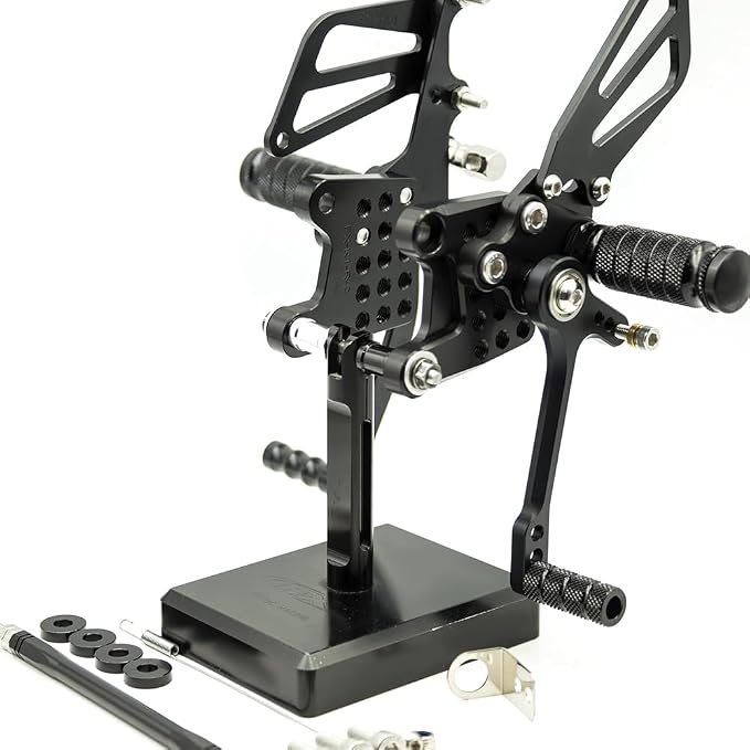PROCNC Motorcycle Aluminum Rearsets Foot pegs Rear sets Footrest Fit for Suzuki GSXR1000 2000 2001 2002 2003 2004 GSXR750 1996-2005 SV650/SV650S SV1000/S 1998-2014 GSX600 2000-2005 (Black)