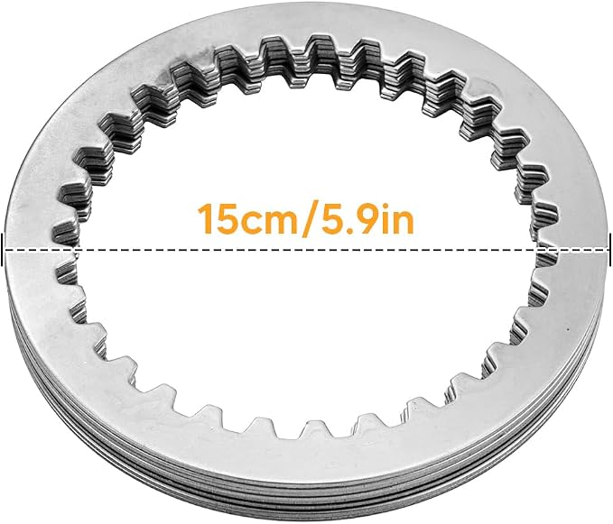 Wsays Extra Plate Clutch Kit Friction Steel 19pcs Compatible with Harley Touring Softail Dyna Trike Twin Cam 1999-2017, Fit Evolution 1340-equipped 1998-1999 Models