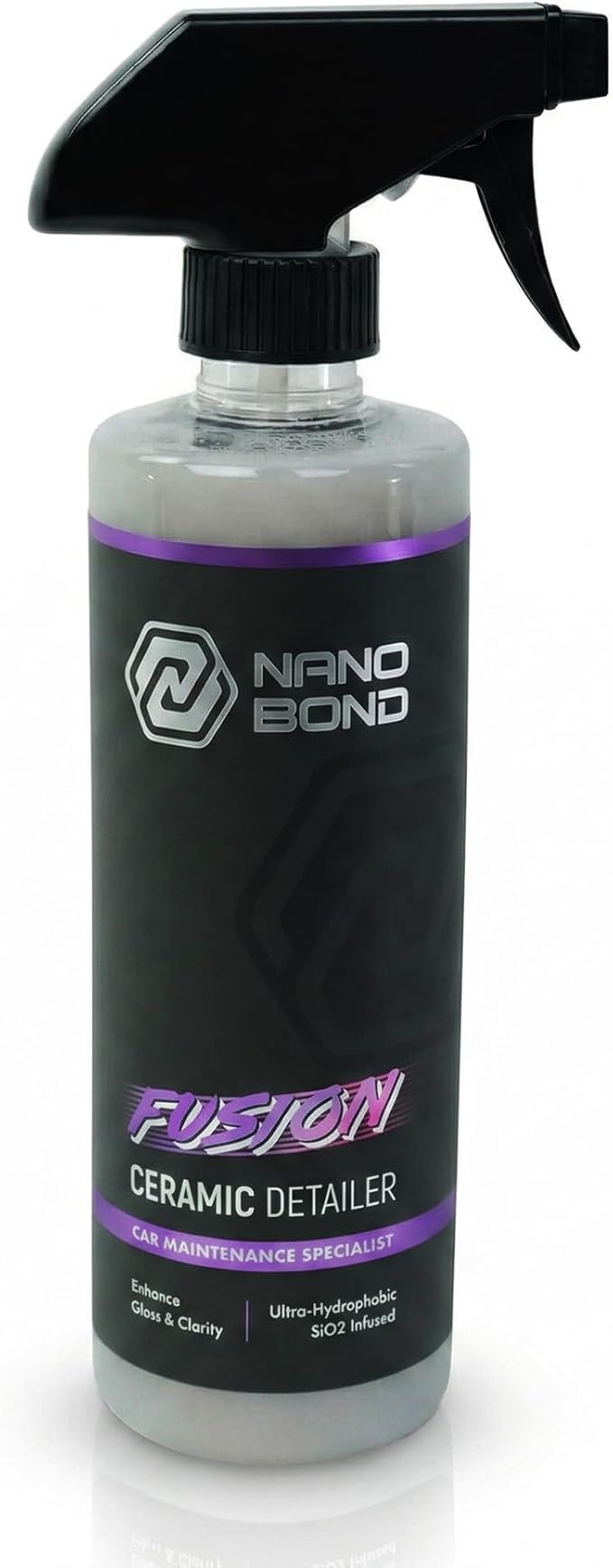 Nano Bond Hydrophobic Spray Ceramic Detailer - SiO2 Coating for Cars, RVs, Boats, Motorcycles, & ATVs, Headlight Restoration Kit Included, Professional Grade Sealant, Made In USA, 16 Fl Oz