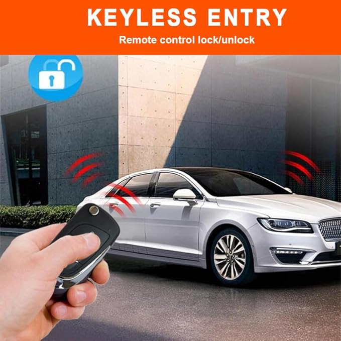 BANVIE Car Alarm System with Remote Start and Smart Push Start Button