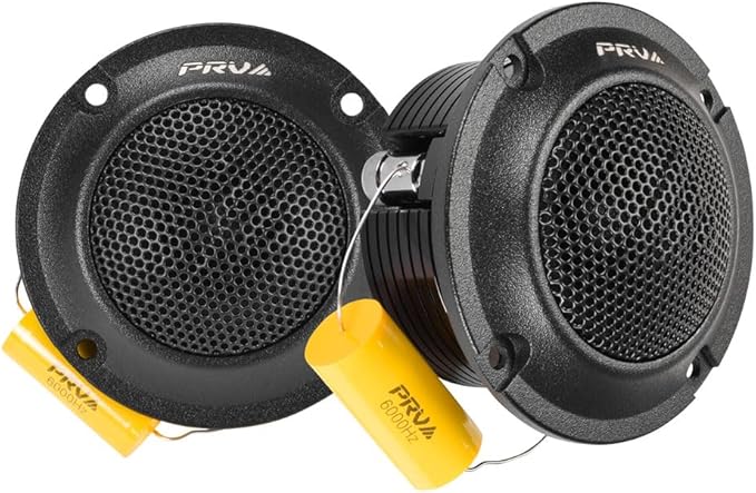 PRV Audio Bullet Super Tweeters Neodymium, 3 Inch PRV Tweeter Black TW400Ti-Nd-4 Slim 240 Watts 4 Ohm, Easy to Mount, 3 Inch Speaker Replacement (2 Tweeters)
