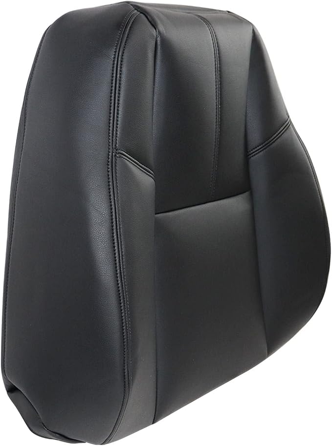 Priprilod Black Driver and Passenger Side Bottom & Top Lean Back Replacement Seat Cover Fit for Chevy Silverado Tahoe Suburban Avalanche GMC Sierra Yukon XL 2007 2008 2009 2010 2011 2012 2013 2014