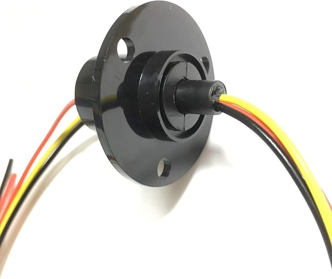 Taidacent 3 Wire 4 Wire 5A 10A 15A 30A Electrical Slip Ring Collector Ring Rotary Electrical Contact Joint Rotary Connector Commutator (10A Diameter 22mm)