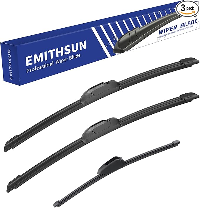EMITHSUN® Windshield Wiper Blades Replacement for Kia Niro 2017-2022,That Meet OEM Quality Front Rear Wipers Blade Set for My Car-26"+16"+12"(Set of 3)