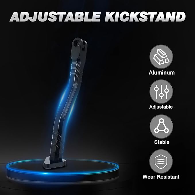Dirt Bike Kickstand Side Stand CNC Support Stand Adjustable Aluminum for Talaria MX3/MX4/MX5 Electric Dirt Bike Black