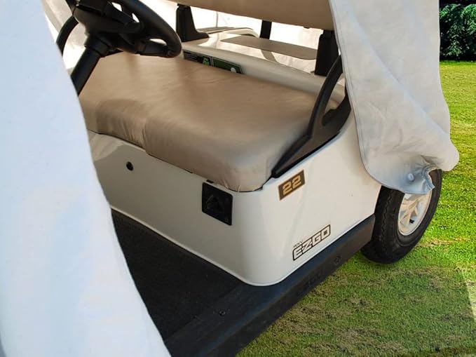 CarsCover HD Waterproof Golf Cart Cover 2 Passenger 5 Layer Storage Covers for Yamaha, Club Car, EZ Go (Fit up to 95 inch Long)