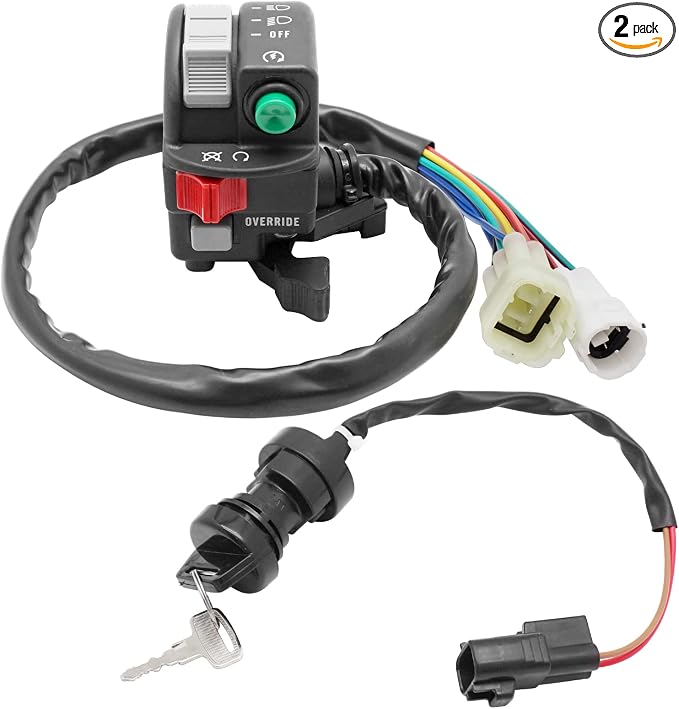 M MATI Start Stop Headlight Switch & Ignition Key Switch for Yamaha Big Bear 400 2007-2008 5KM-83972-00-00 5KM-83973-00-00 4SH-82510-00-00