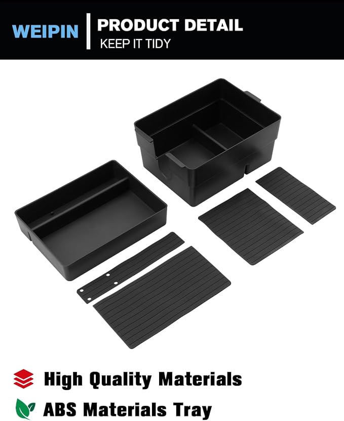 for 2PCS Double Layer Center Console Armrest Organizer ABS Materials Compatible with 2024-2026 L EXUS TX350/TX350h/TX450h+/TX500h