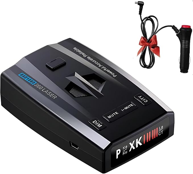 RAD1000 Police Laser/Radar Detector for Cars with Led Display,X/K/Ka/KU/ST/CT Band & Laser Detection,Long Range Detection,Mute Memory, City & Highway Modes,VG-2 Immune,Ideal Gifts