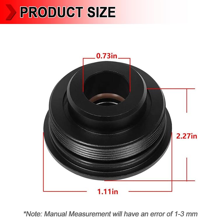 Trim Tilt Cap with Seals 61A-43811-00-00 Fit for Yamaha 200-225-250-300 HP V6 3.3L End Cap Tilt Cylinder, Pack of 2