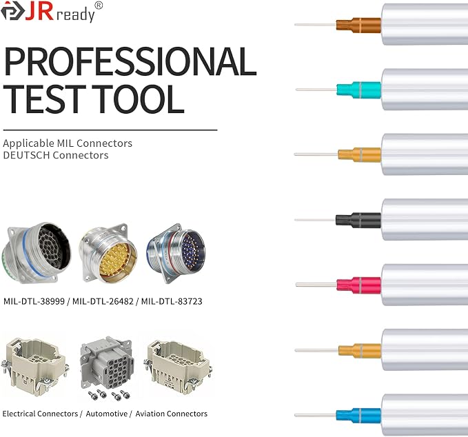 JRready ST5239-HT250 Connector Inspection Tool Kit, Portable Contact Retention Dynamometer Tools & Removable Electrical System Tools for Connectors/Automotive Contact Tester Tool Set