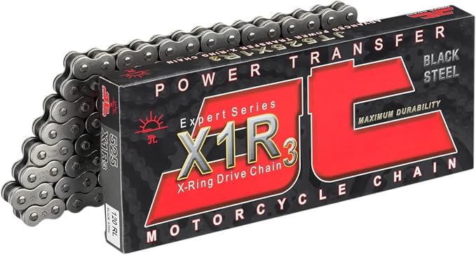 JT Chain JTC525X1R3104RL (525 Series) Black Steel 104 Link Heavy Duty X-Ring Chain with Connecting Link