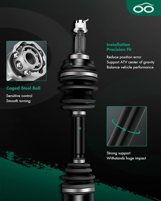SCITOO Front Left Right CV Axle Shaft Assembly Fit 2001-2004 for Honda Foreman Rubicon 500 2003-2004 for Honda Rincon 650 44250-HN8-003