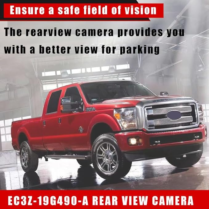 No. EC3Z-19G490-A Rear View Backup Reverse Parking Camera/Rear View Camera | Compatible with Ford F250 F350 F450 F550 Super Duty 2013 2014 Reverse Park Assist Camera Replace EC3Z-19G490-B EC3Z19G490A