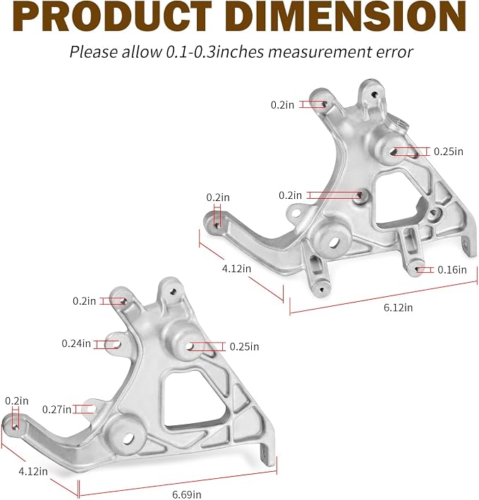 Left + Right Front Fender Headlight Bracket Kit For Yamaha Raptor 700 700R YFM700/R 2006-2012