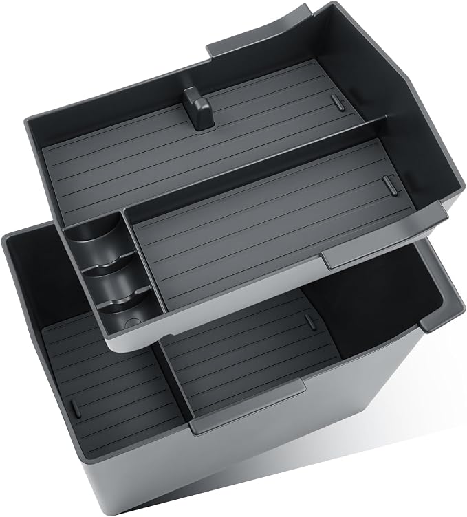 BIBIBO 2Packs for 2026 Subaru Forester Center Console Organizer 2026 Subaru Forester (2026 Subaru Forester Premium/Sport/Limited/Touring) Console Tray 2026 Forester Console Insert Tray-Double Layers