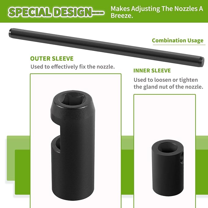 JDE92 Injector Socket Tool/21MM Injector Nozzle Socket Compatible with Engines Equipped with the Robert Bosch KDEL Injection Nozzle, Replace for JDE92, 7458