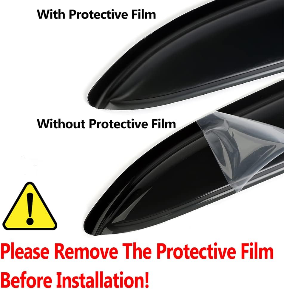 94459 Side Window Wind Vent Deflector,4pcs Outside Mount Style Shade Sun Rain Guards Set,Dark Smoke Nice Window Visor fit for 2002-2006 Honda CR-V