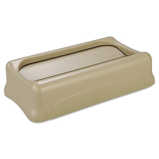 Rubbermaid Commercial Products SLIM JIM Swing Lid for Use with 16/23 Gallon Vented Slim Jim Containers Beige for Kitchens/Classrooms/Offices/Back of House