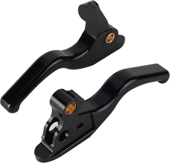 3 Finger 5.9" CNC Shorty Hand Control Lever Kit Brake Clutch Levers Fit for Harley Touring Electra Glide Highway King Ultra Limited 2008-2013, 2021-2024(Black)
