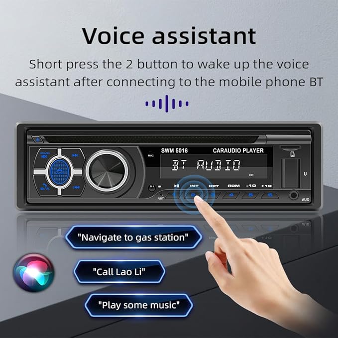 Single Din Car Stereo CD DVD Player,MP3 USB Music Unit Car Radio,Support Bluetooth FM/RDS/USB/AM