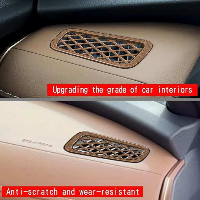 2Pcs Dashboard Upper Left and Right Air Vent Outlet Cover Compatible with Toyota Grand Highlander 2024 2025 2026 Fit for 2024-2026 Grand Highlander ABS Accessories(Carbon Fiber)