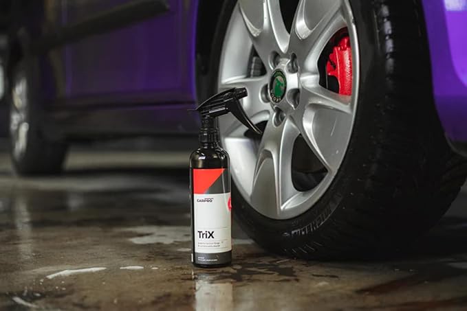 CARPRO TriX Tar & Iron Remover - Professional Strength Brake Dust, Sap, Dirt & Bug Remover - Combines IronX with TarX, Automotive Degreaser Car Wash Detailing All in One - 1 Liter (34oz)