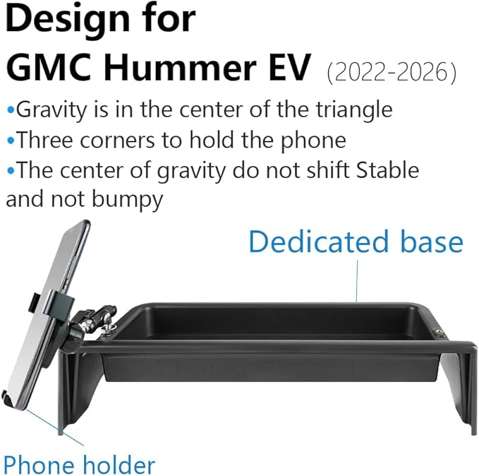 Car Phone Holder Center Console Organizer for GMC Hummer EV 2022 2023 2024 2025 2026 Auto Accessories Navigation Bracket Interior Decoration Screen Mobile Cell Phone Mount case