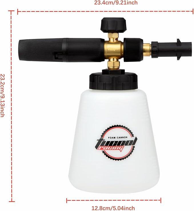 Adjustable Foam Cannon for Karcher K2-K7 (Excludes PS Series) | 1300-3600 PSI | Thick Snow Foam Lance for Car Wash (White)
