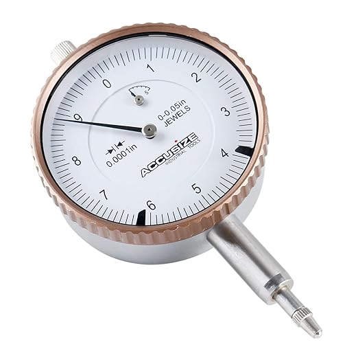 Accusize Industrial Tools Agd2 Style 0-0.05'' by 0.0001'' Dial Indicator with Lug Back, P900-S097 | 0-0.05" by 0.0001", AGD2 Style, Lug Back