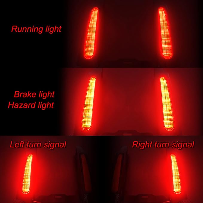 Motorcycle Rear Fender Fascia with LED Light Fit for Harley Touring Road Glide Street Glide Electra Glide 2009-2013