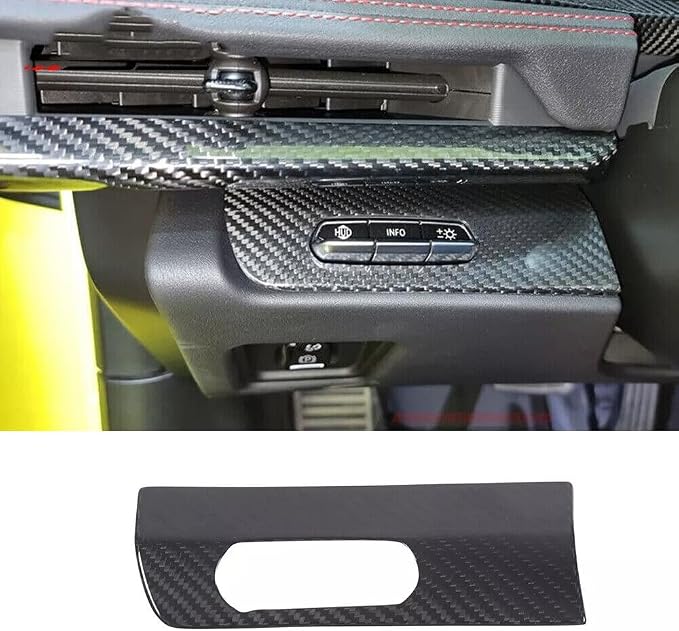 Auto Headlight Switch Button Panel Cover Trim，Compatible with forChevrole-t Corvette C8 Stingray Z06 Z51 2020 2021 2022 2023 2024 HUD Head-up Display Switch Trim Real Carbon Fiber (Carbon Fiber)