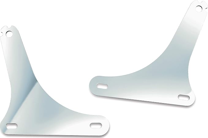 Kuryakyn 1667 Multi-Purpose Driver/Passenger Seat Backrest Component: Fixed Mounts for 2003-17 Harley-Davidson FL Softail Motorcycles, 1 Pair, Chrome