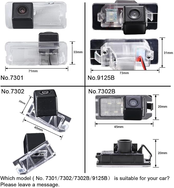 Vehicle License Plate Backup Camera,Night Vision Car Rear View Reverse Camera Replacement for Fiat Abrath 500 595 695 500C 595C 695C Rockstar Cabrio Convertible E-Sport Lounge Pop Lounge (No.7301)