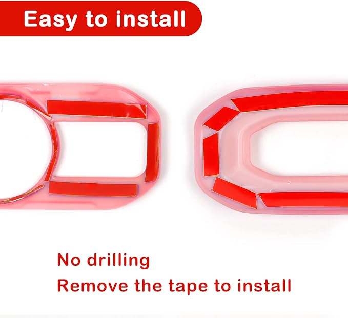 CheroCar 21PCS Full Set Interior Decoration Trim Kit for 2018-2026 Jeep Wrangler JL JLU & Gladiator JT Steering Button Frame, Air Conditioning Vent, Reading Light, Speaker (Red)