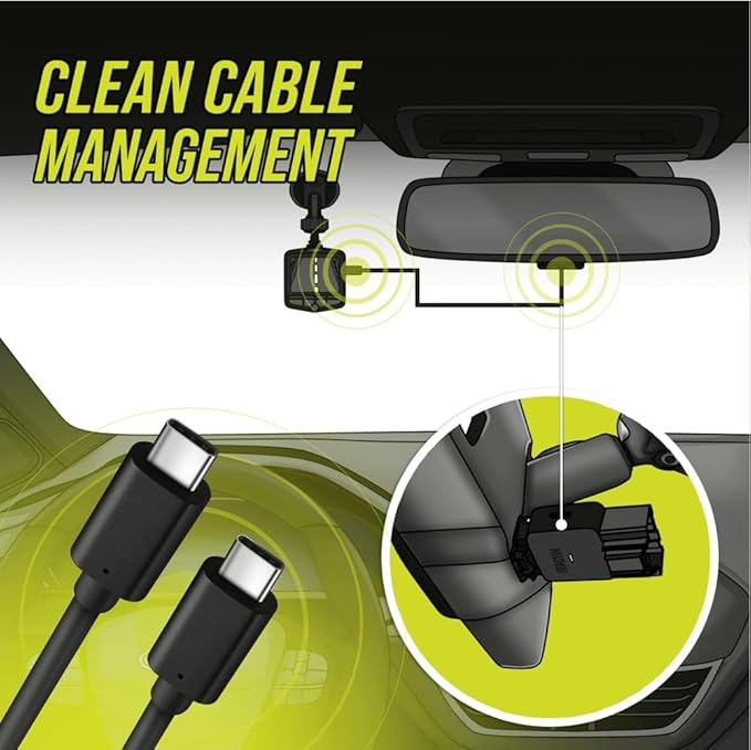 Dongar Compact - Dash cam Power Adapter (16-Pin Type A) for Ford Vehicles. Compatible with Various Models. Built-in USB Power Source, Connects to Rearview Mirror, Easier & Quicker Than a hardwire kit