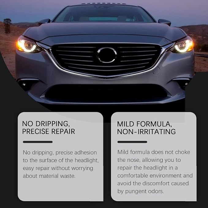 Q1forHeadlight Cleaner, Automotive Headlamp Restoration Fluid Kit, Headlight Restoration Kits, Improve Nighttime Visibility For Brighter