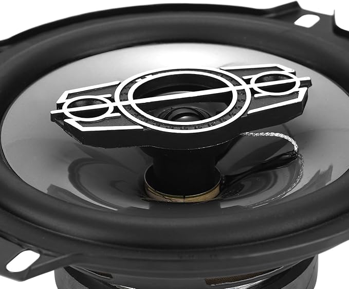 5 Inch 4-Way Car Coaxial Speakers, 300W Max 4Ohm Car Audio Speaker with PEI Dome Tweeters, Tweeters Vehicle Coaxial Speaker Compact for Car Truck Door Speakers Replacement (Pair)