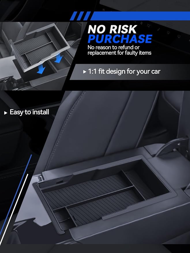 for 2 Layer Equinox Center Console Organizer 2025 2026 Equinox(LT/Active/RS) Accessories Armrest Tray Middle Storage Box Insert Container Durable ABS Plastic