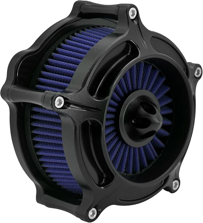 Air Cleaner Filter Aluminum Fit for Harley Touring Road King Street Glide Softail Sportster Dyna (Black Housing Blue Element, A For Sportster XL 04-22)