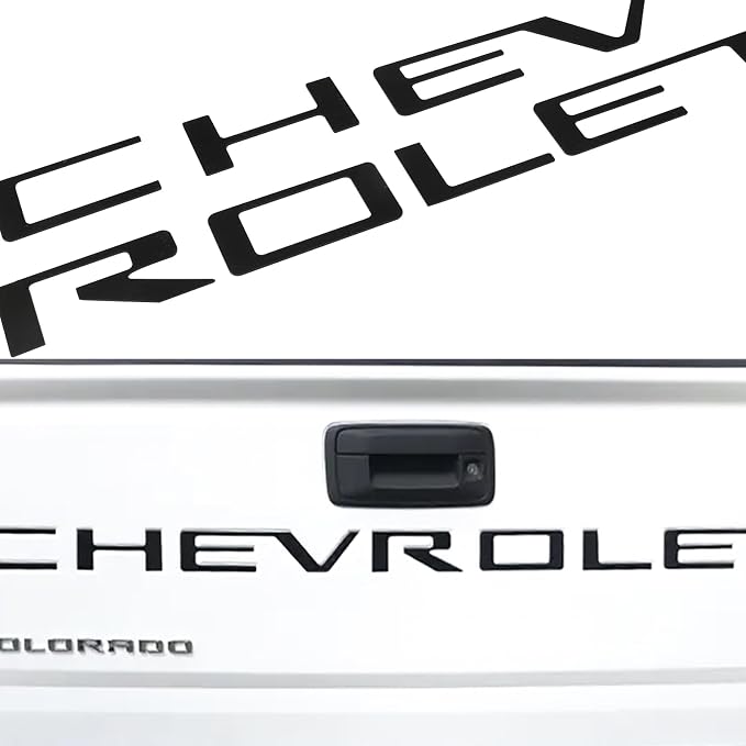 Tailgate Insert Letters Compatible with 2021 2022 3D Emblems Badge with Strong Adhesive Matte Black