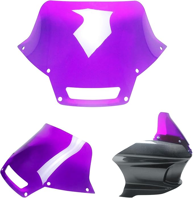 Grape Purple Acrylic PMMA Windshield, Outer Headlight Fairing Windscreen Windshield Compatible with Harley Davidson Low Rider ST, FLXRST FXST 2022-2025 (Purple)